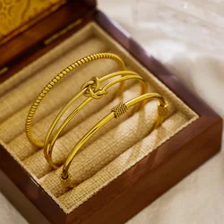 Vintage Knotting Shape Waterproof Bangles Stainless Steel Bracelets  Jewelry for Women Factory Wholesales