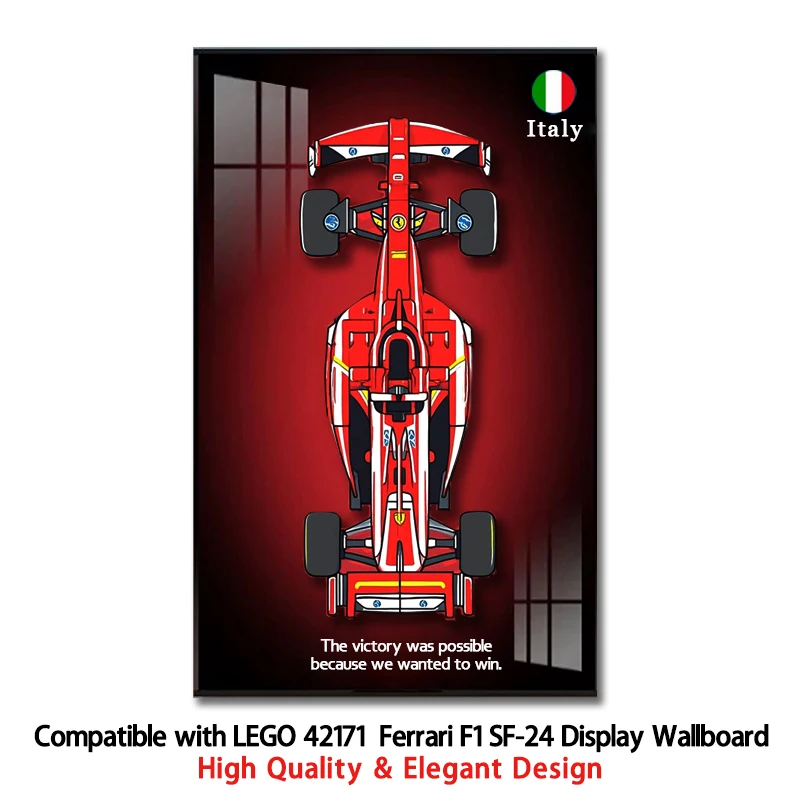 NIEUWE Display Wallboard geschikt voor LEGO 42171 Ferrari F1 SF-24 bouwsteen auto model Wall Mount Display box Fotolijst