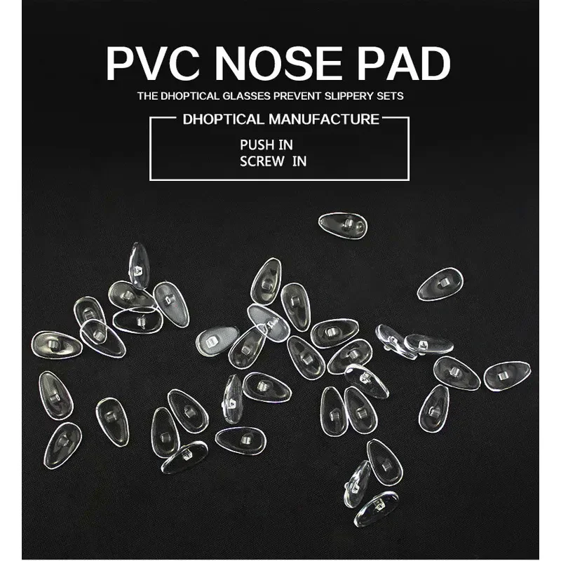 1000 par de óculos com parafuso para nariz em material de PVC Parte da peça dhoptical