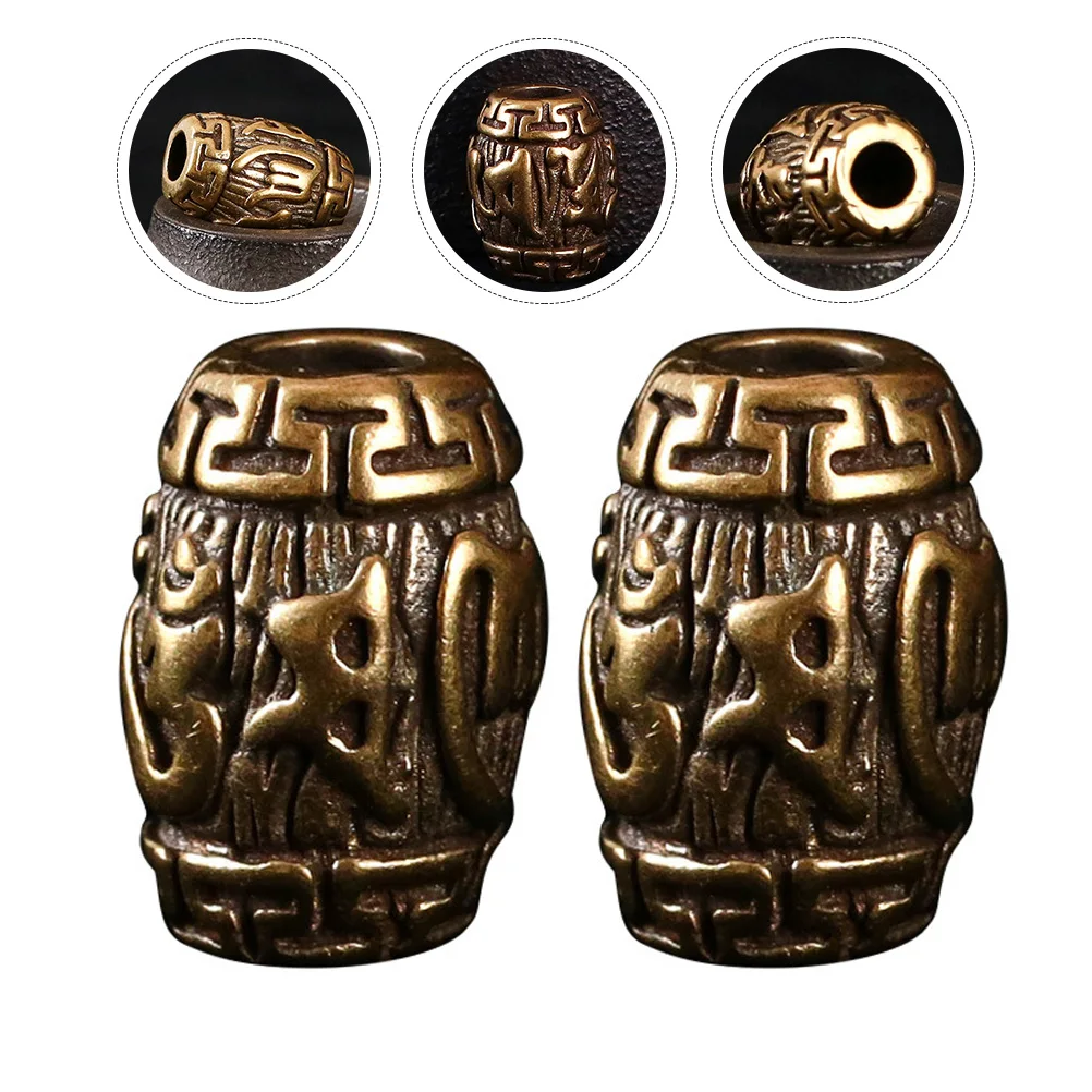 

2pcs Vintage Keyholder Pendants Small Brass Diy Ornaments Durable Lightweight Unique Retro Decorative Craft Hanging Accessory