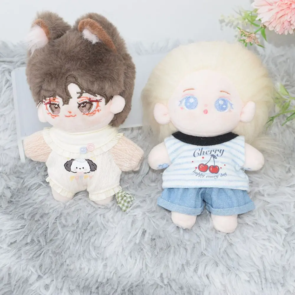 Plush Stuffed 10cm Cotton Doll Clothes Dress Clothing Set No Attributes Dolls Clothes Kawaii 10cm Doll Crawling Suit