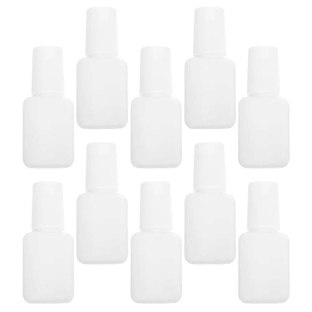 22 Pcs Nail Bottle Cuticle Oil Jars Samples Empty Polish Top Coat Base White Travel