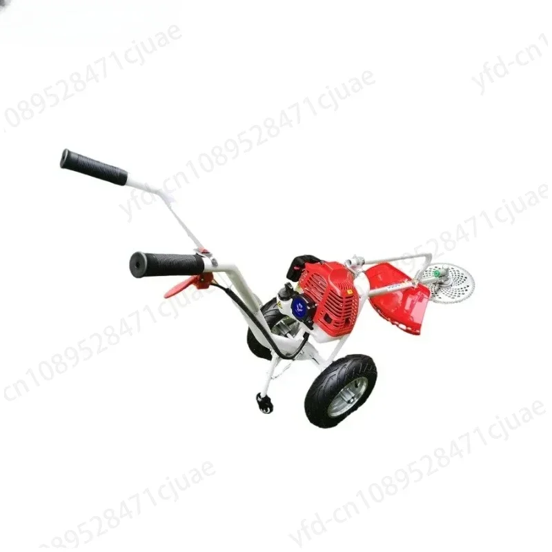 42.7cc/52cc/GX35 High Power 2-Stroke Gasoline Brush Cutter Hand Push Lawn Mower with Wheels