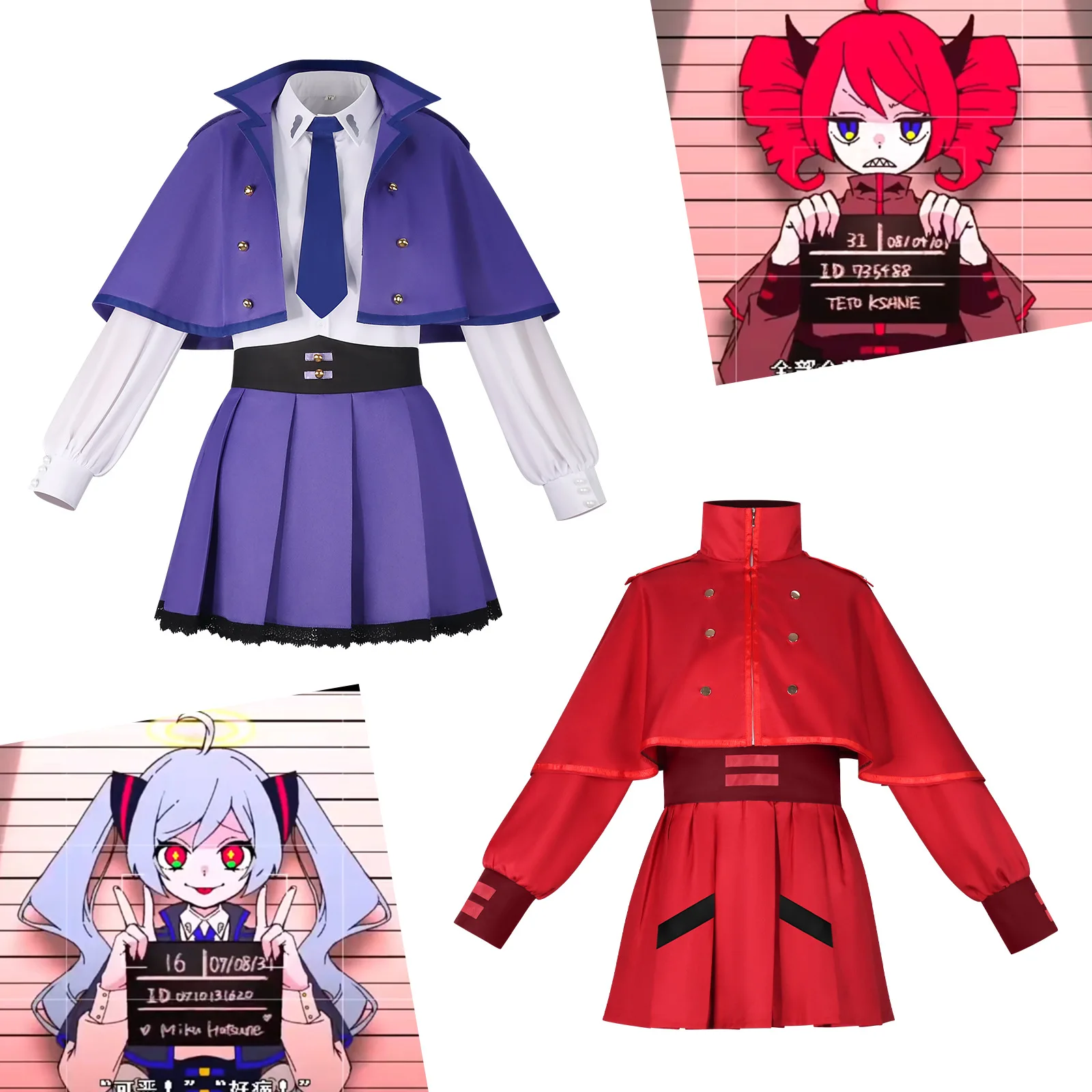 Costume de cosplay Hateful Chuyin Blue Cloak, ensemble complet, style cape, tenue de scène pour spectacle de bandes dessinées, Halloween, pour fille