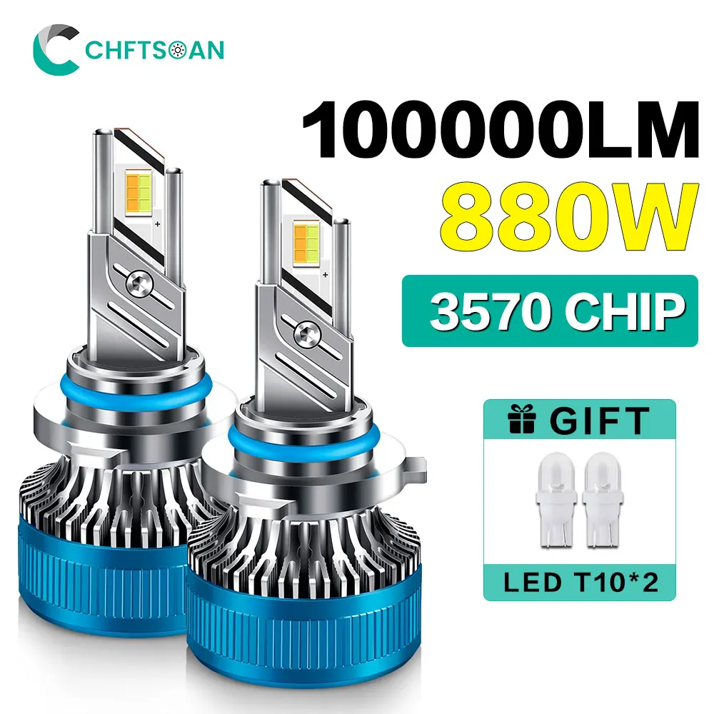 

Chftsoan 880W Headlight High Power 100000LM Car Headlight Blub 6000/4300/3000K Headlamp H4 H1 H7 H11 9005 9006 Car Fog Light 32V