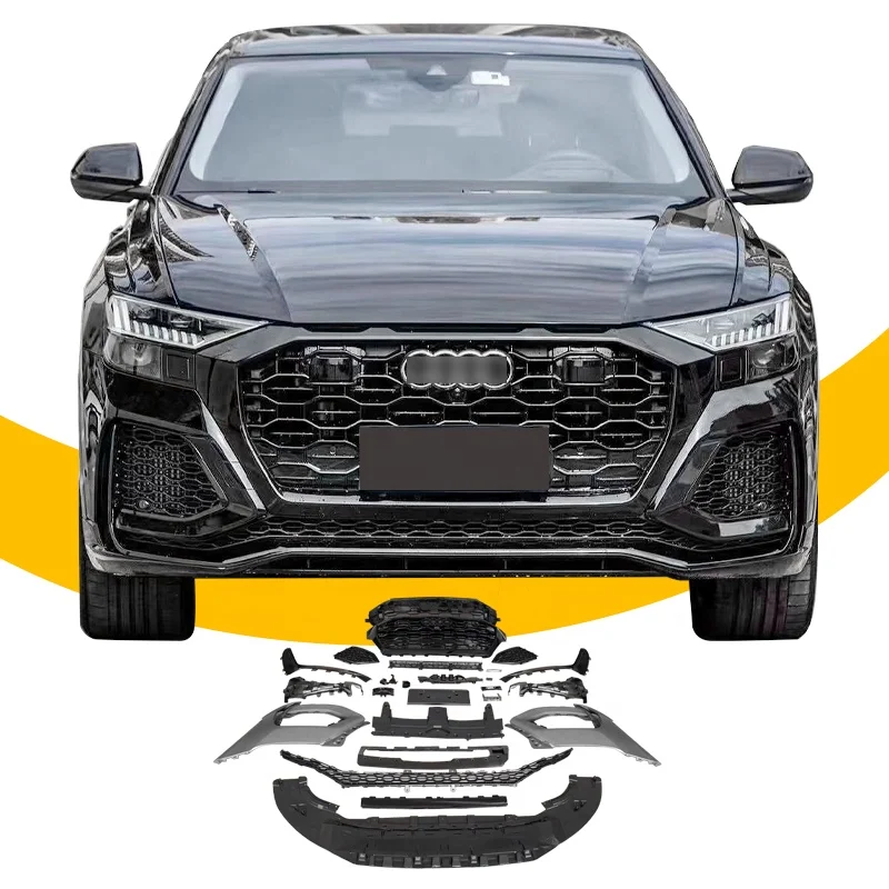 2018-2022 RSQ8 Style Body kit for Audi Q8 Upgrade to RSQ8 Front bumper Rear diffuser