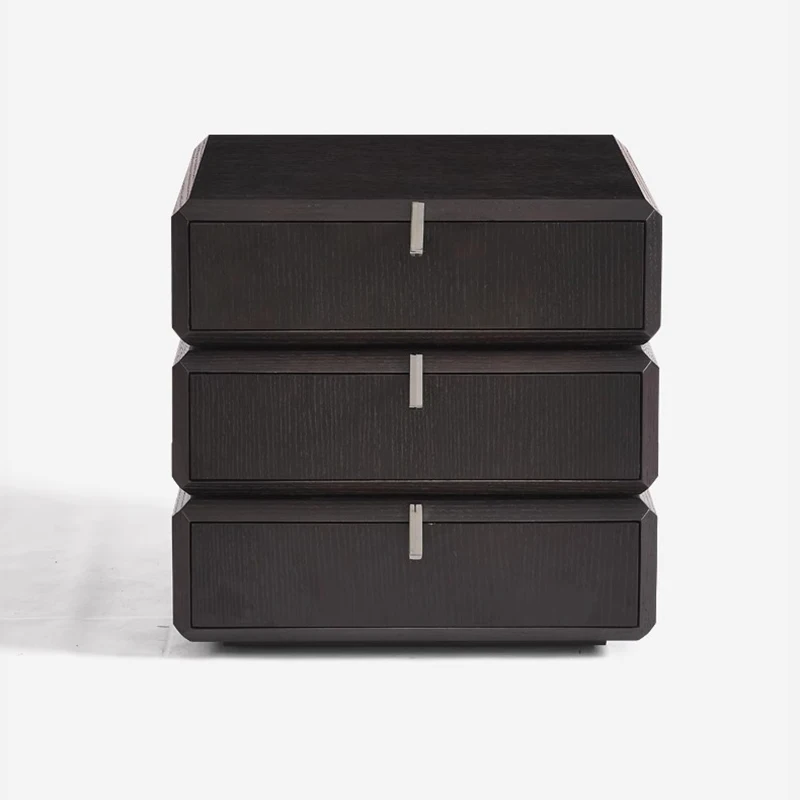 

Wood Bedroom Nightstand Mobile Cabinets Living Room Drawers Luxury Storage Bedside Table Decor Muebles Space Saving Furniture