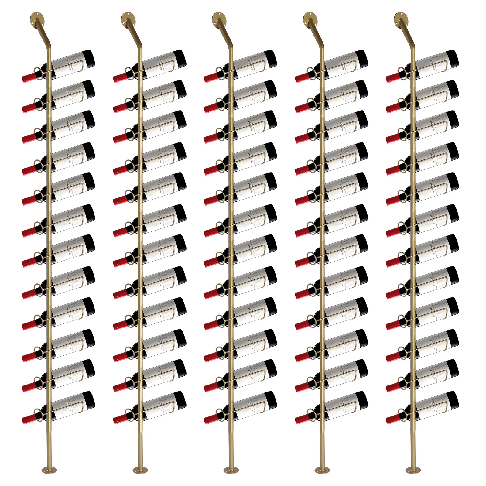 

10 Pack Freestanding Floor Metal Wine Rack for 120 Bottles Wine Bottle Holders Stands for Kitchen Pantry Dining Room Bar