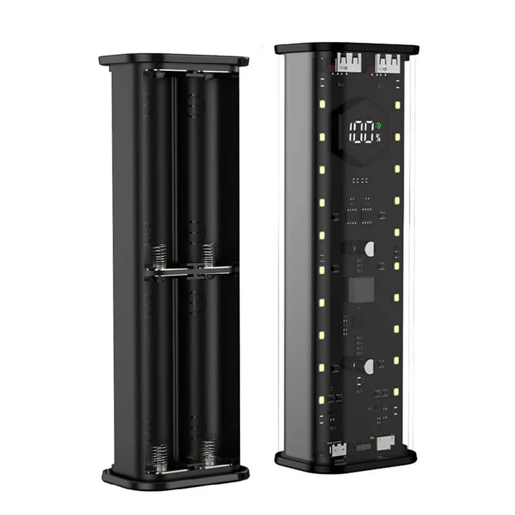 

Dual USB Output Power Bank Case for 4x21700 Flat Lithium Batteries with 22 5W Power and Type C Input Charging Port
