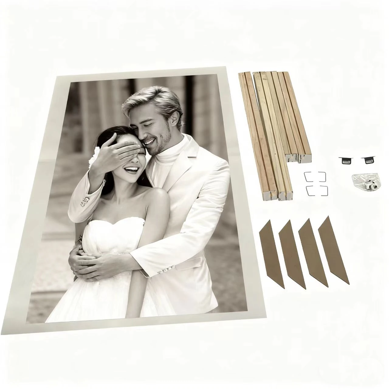 لوحة زيتية فنية زخرفية إطار داخلي للرسم الزيتي الرقمي طقم تجميع DIY إطار خشبي مع إطار داخلي قابل للفصل #5