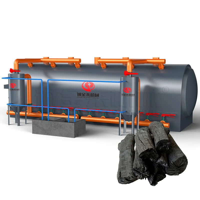 Hardwood Charcoal Kiln Machine Carbonization Stove for Sawdust Briquette and Bamboo Charcoal Production