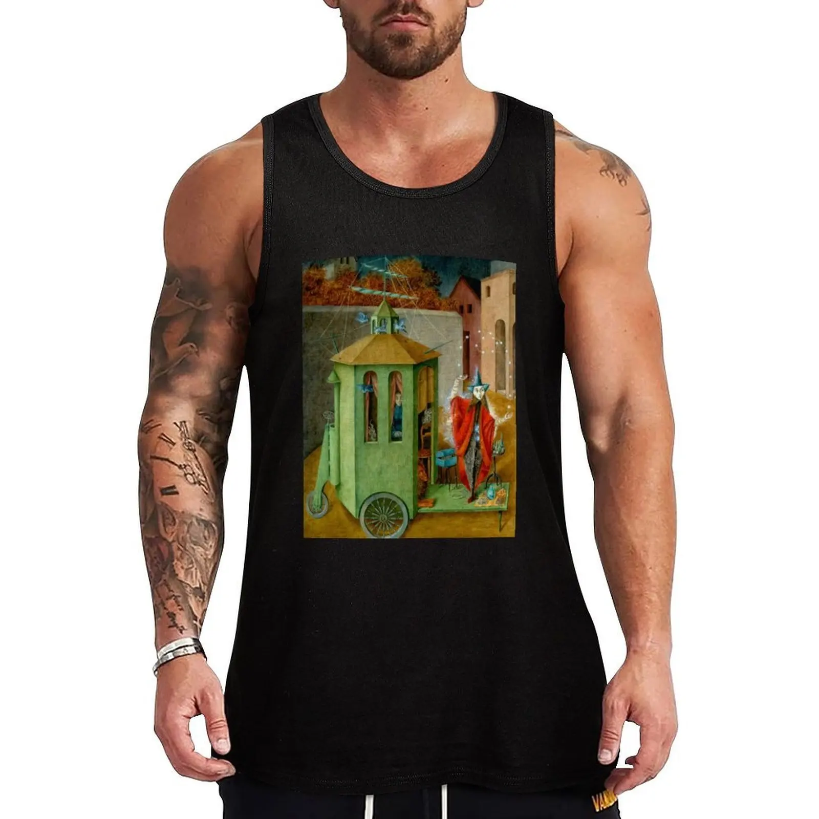 The Juggler, By Remedios Varo Tank Top Comfort Basic Tank Top Cotton Sleeveless Daily Shirt