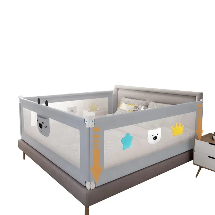 Kinderbedrails Peuter Multifunctioneel Verstelbaar Babybed Veiligheidsrail Eenvoudige bediening en installatie