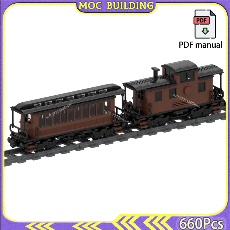

Модель автомобиля Caboose, пассажирский автомобиль, железнодорожные аксессуары, MOC, строительные блоки, кирпичи, сделай сам, строительные игрушки, подарок