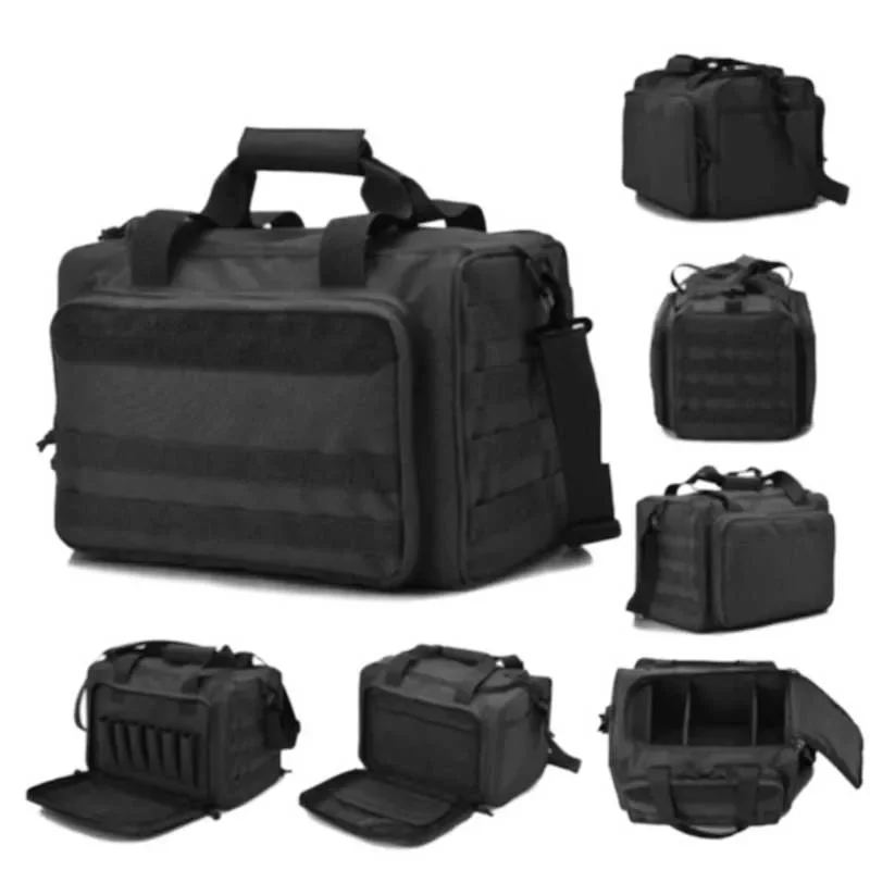 Multifunctional Tactical Range Bag Molle System Waterproof Gun Shooting Pistol Case Pack Hunting Accessories Tools Sling Bag