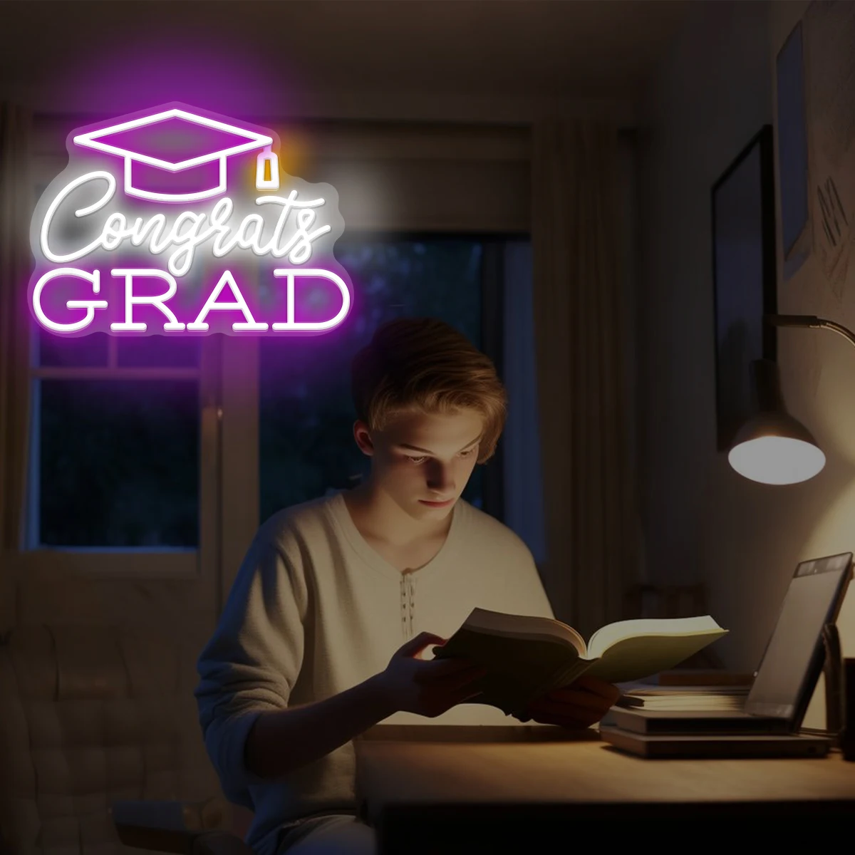 Congrats CRAD Neon Sign Art Wall Room Decor Graduation Ceremony LED Neon Lights USB Congratulations Graduates Decoration Signs