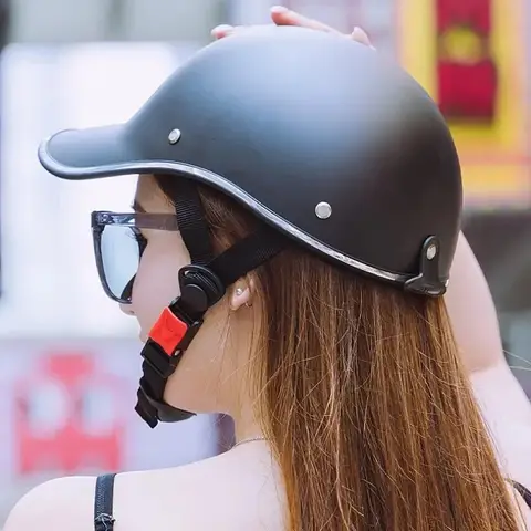 Motorcycle Helmet MTB Bike Unisex Cycling Safety Protector Half Face Type Retro Vintage Ultralight Fashion Motorbike Accessories