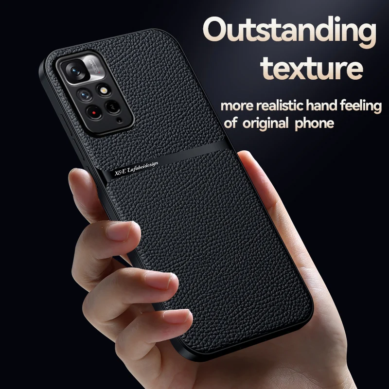 Magnetic Ring For Redmi Note 11 Pro Plus 11S 4G 11T 5G Silicone Soft TPU Leather Phone Case Lens Protection Back Cover Cases