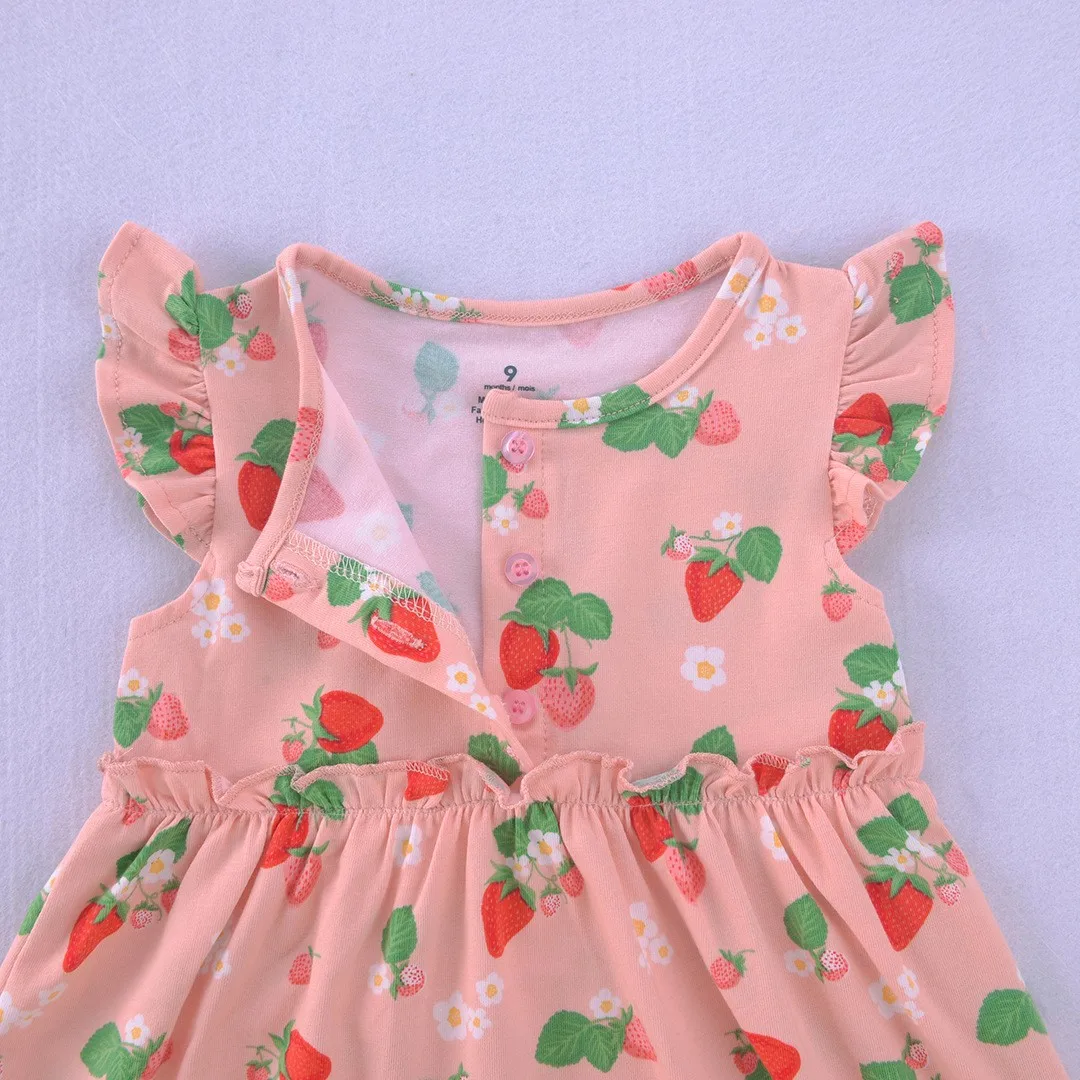 100% Cotton Floral Dresses Baby Girls Summer Multi Pattern Clothes Infant Babe Kids Princess Dress for 9-36Months Child