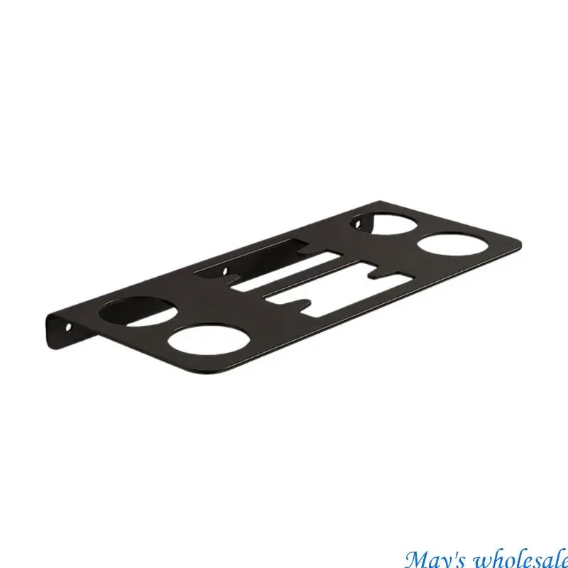 Black Wall Mounted Tennis Racket Holder Iron Display Shelf For Sports Equipment Storage And Organization 448A