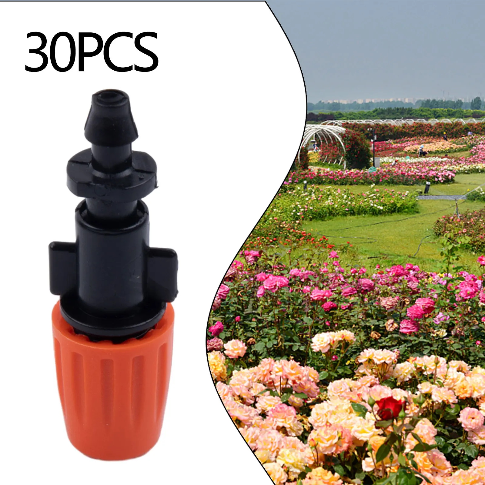 30pcs Adjustable Barbed Nozzle Misting Sprinklers for Greenhouse Garden Drip Irrigation Fog Cooling and Humidification