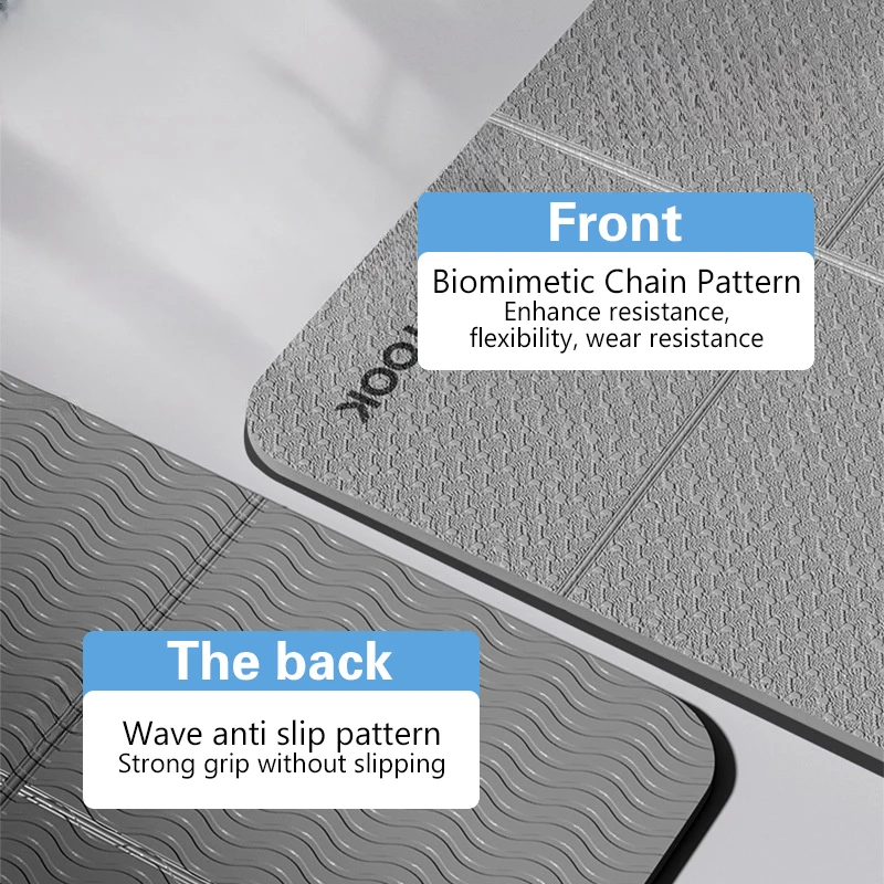 1 قطعة حصيرة اليوغا قابلة للطي صديقة للبيئة Tpe للطي السفر اللياقة البدنية ممارسة مزدوجة الوجهين عدم الانزلاق ل بيلاتيس والتدريبات الأرضية