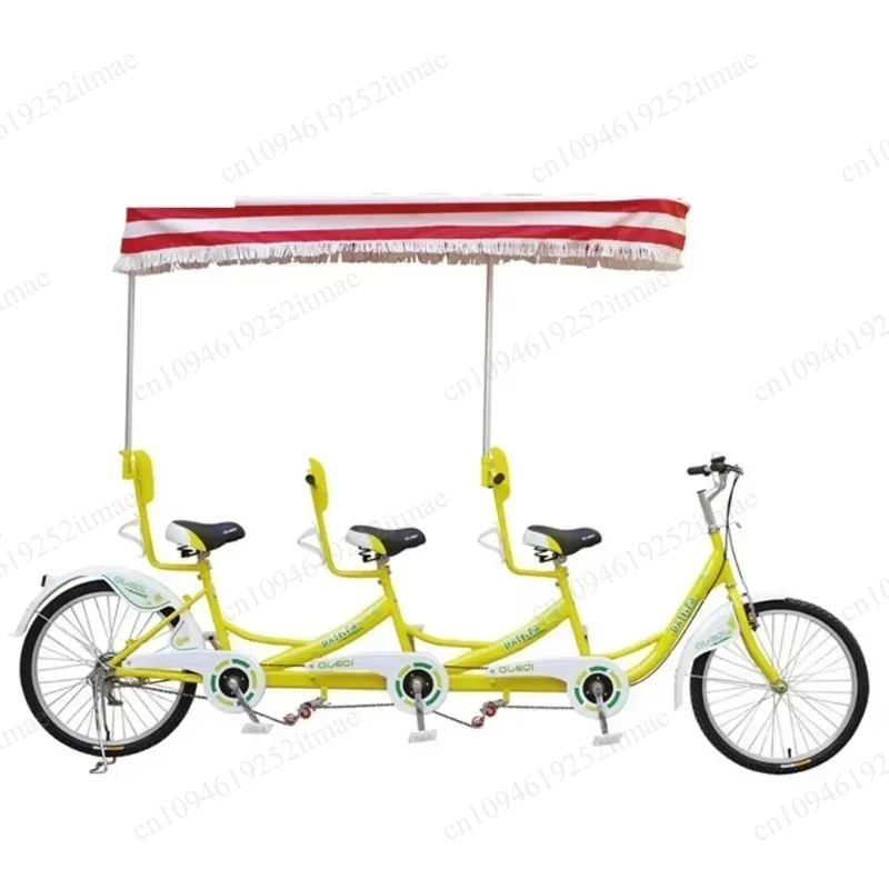 Three Seater Leisure Bicycle Alloy Brake Family Outdoor Travel Cycling Bike