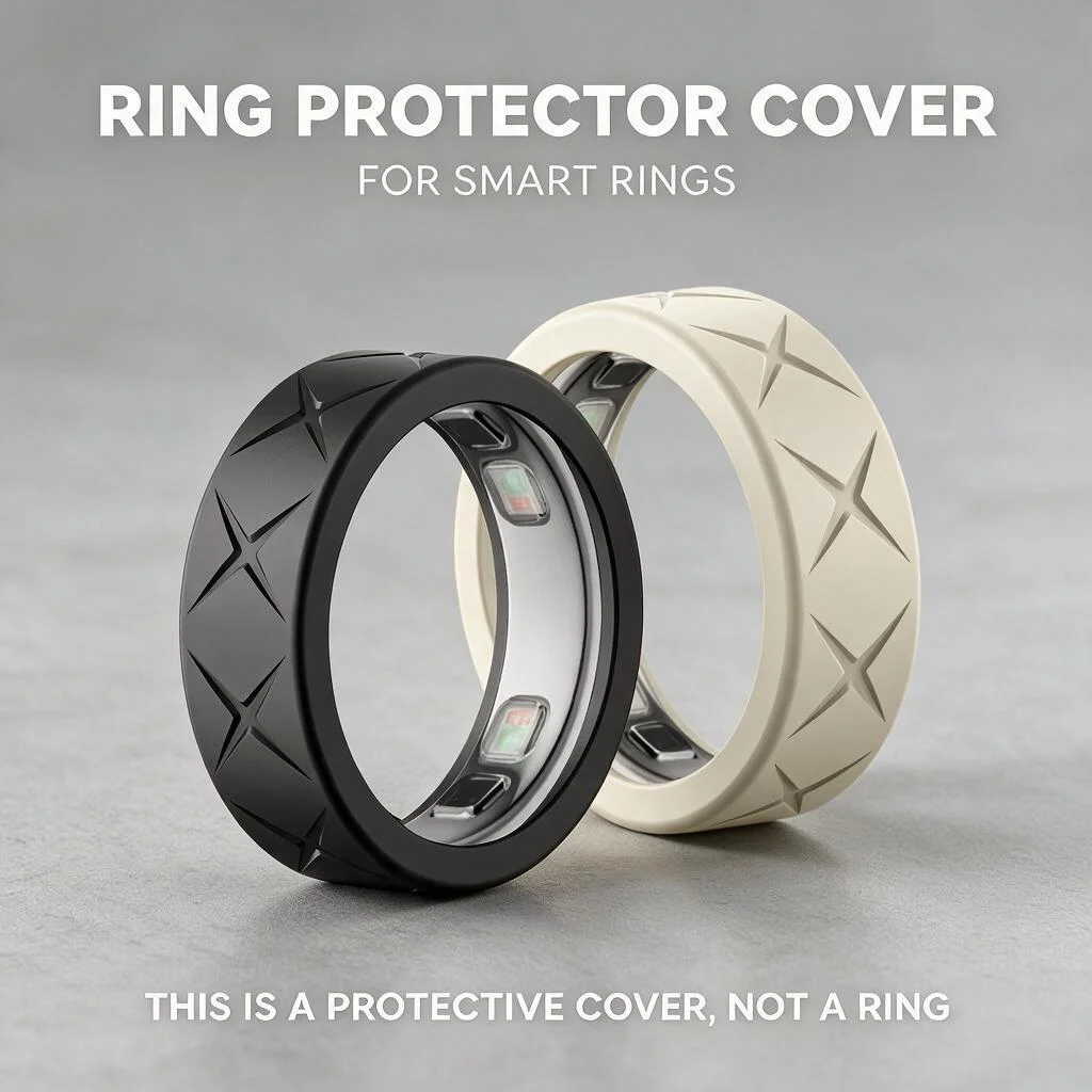 For Oura Ring 5 Silicone Protective Case Ultra Thin Soft Textured Scratch Resistant Ring Cover
