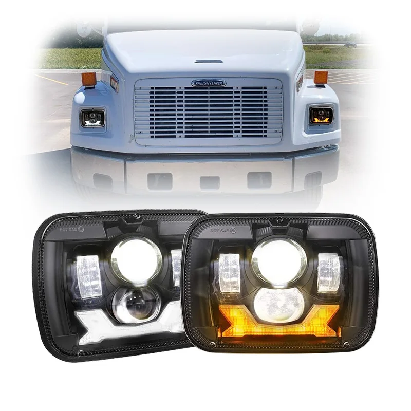 

Led Headlight 5x7 for 1996-2005 Freightliner FL70 Accessories Heavy Duty Truck Part FL106 FL80 FL60 FL50 FS65