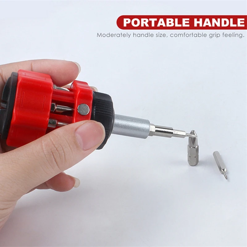 Ratchet Chave De Fenda Set, Precision Torx, Hex Slotted, Bits removíveis, Double-Way Rotação Handle, portátil Hand Tool, 13 em 1