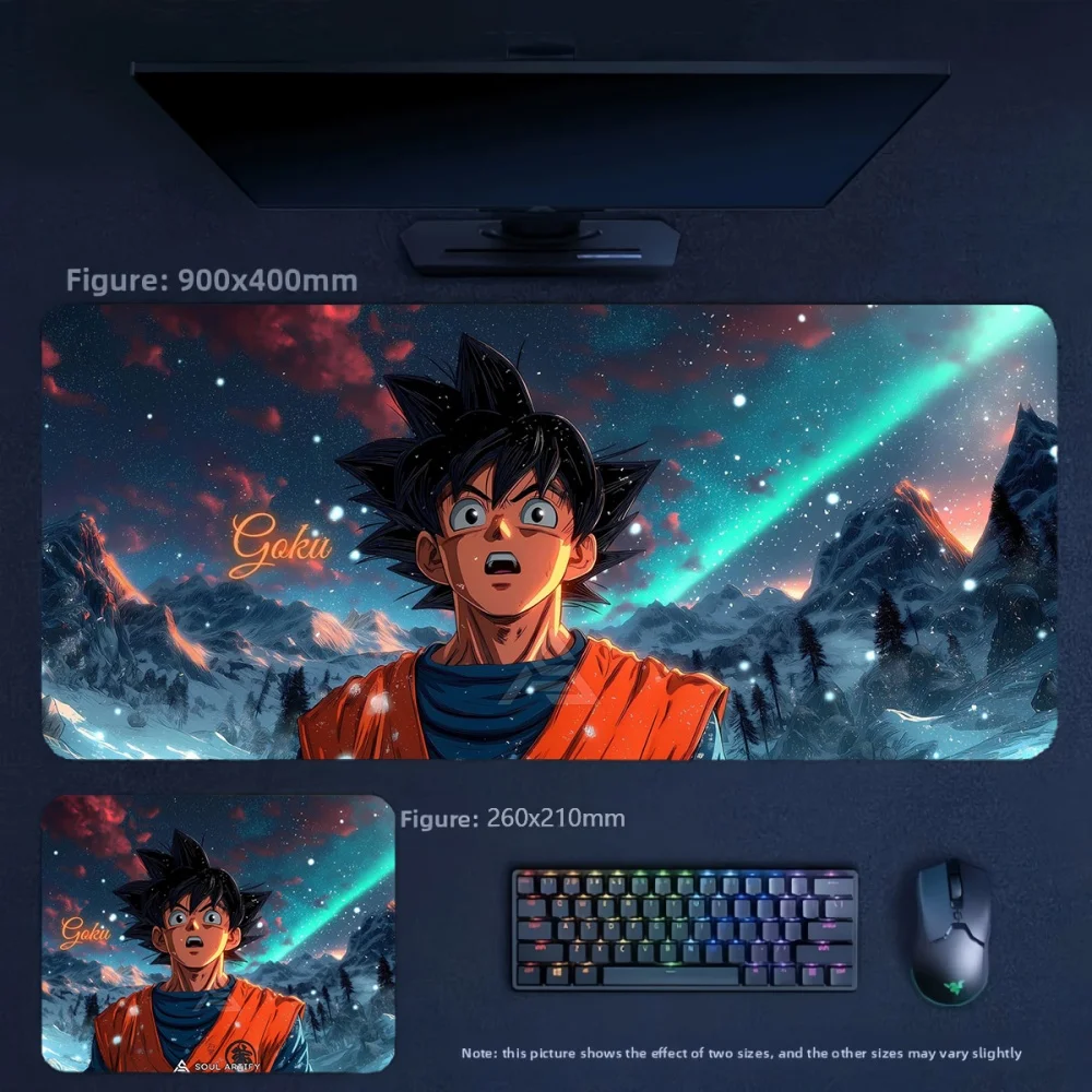 Quality Leather Mouse Pad Animation Dragon Ball Leather Mouse Pad High Definition Print Boys E-sports Game Non-slip Keyboard Pad