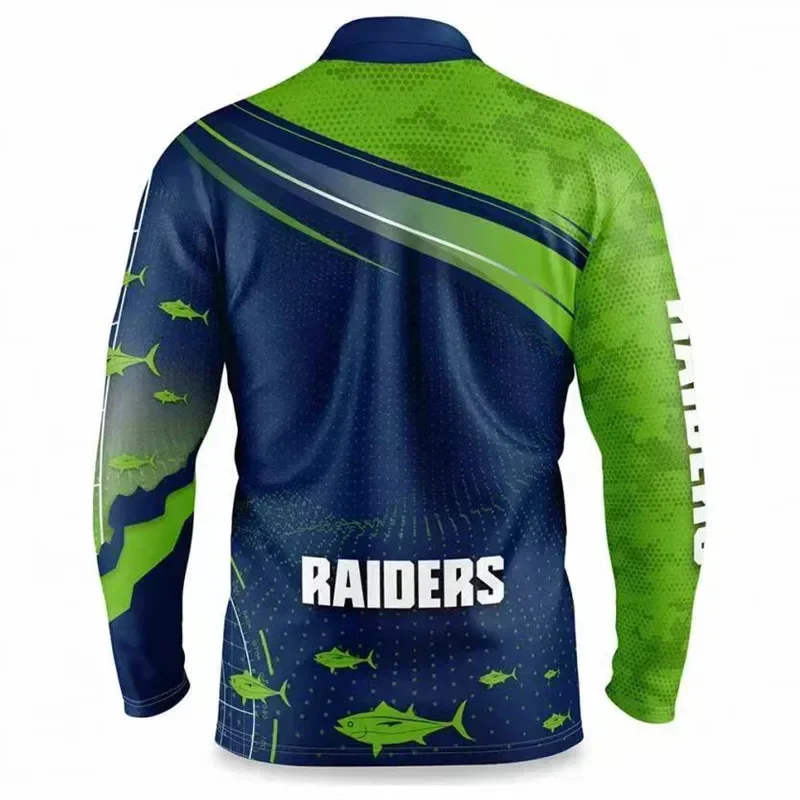 2022 Raiders Long Sleeve Fishing Shirt - Mens Size:S-5XL（Print Name Number）Top Quality