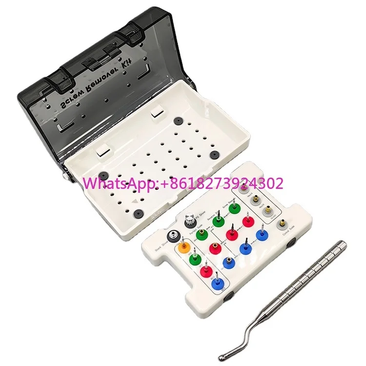 

Factory Supply 13Pcs Colorful With Torque Ratchet Dental Surgical Implant Machine Instruments Set Screw Kit