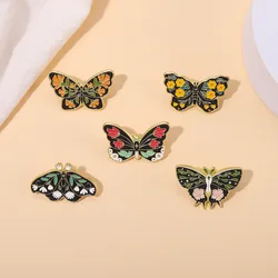 butterfly Enamel Lapel Pin Cartoon Metal Brooch Jewelry For Women Men Hat Backpack Bags Badge Pins Kids Gifts