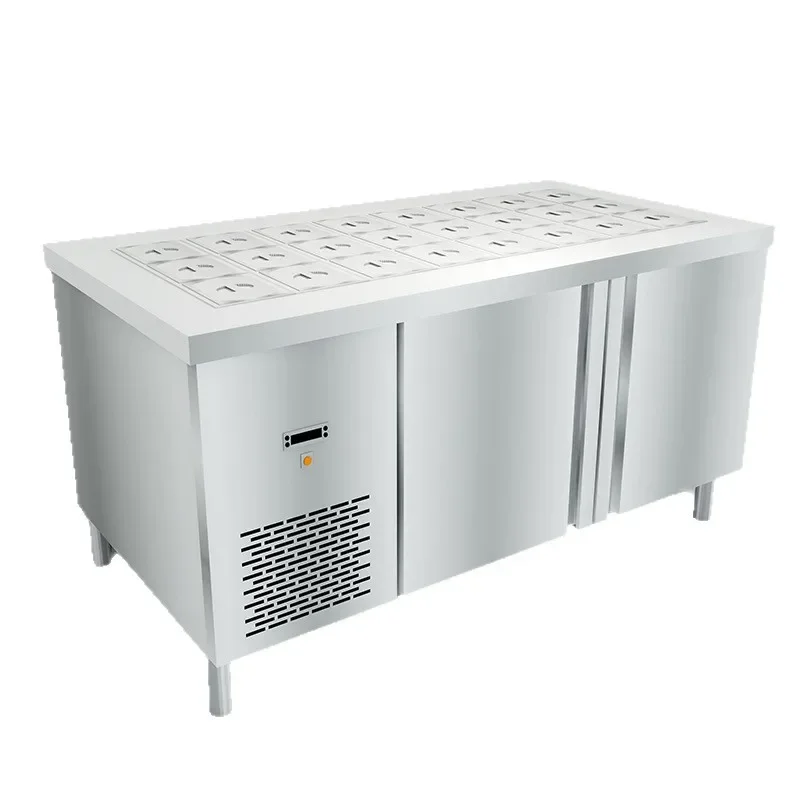 Slotted salad Taiwanese fruit fishing dessert freezer, refrigerated display cabinet