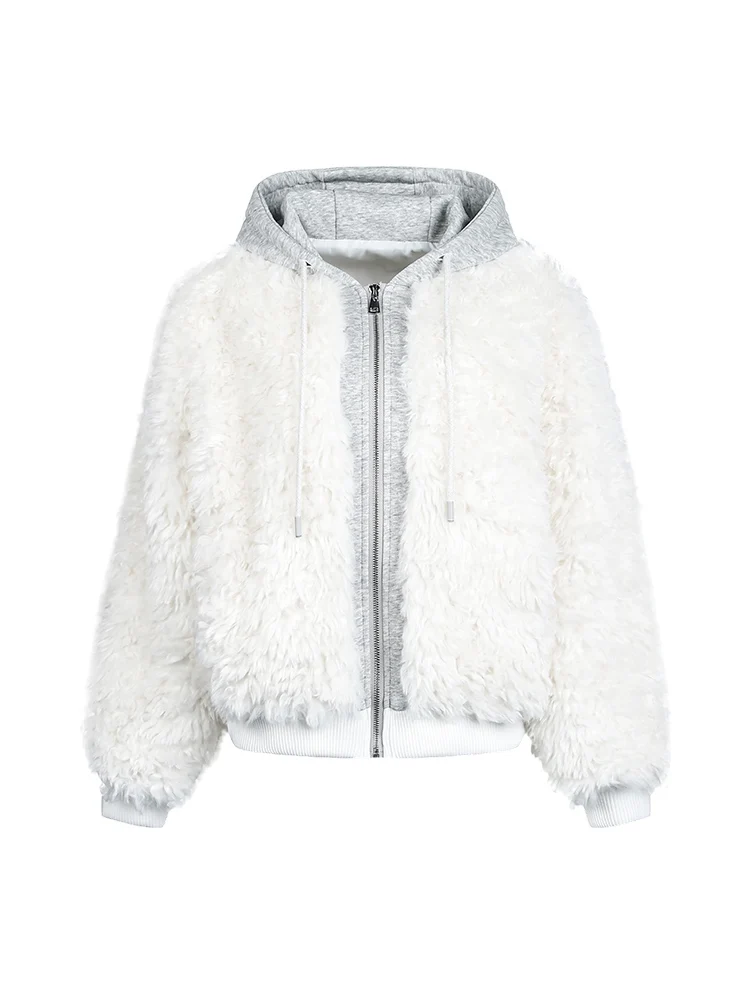 Noonoz Winter Mit Kapuze Kunstpelz Jaet männer Neutral Sle Trendy Marke Paar Design Warme Oberbekleidung Lange Sve Reißverschluss