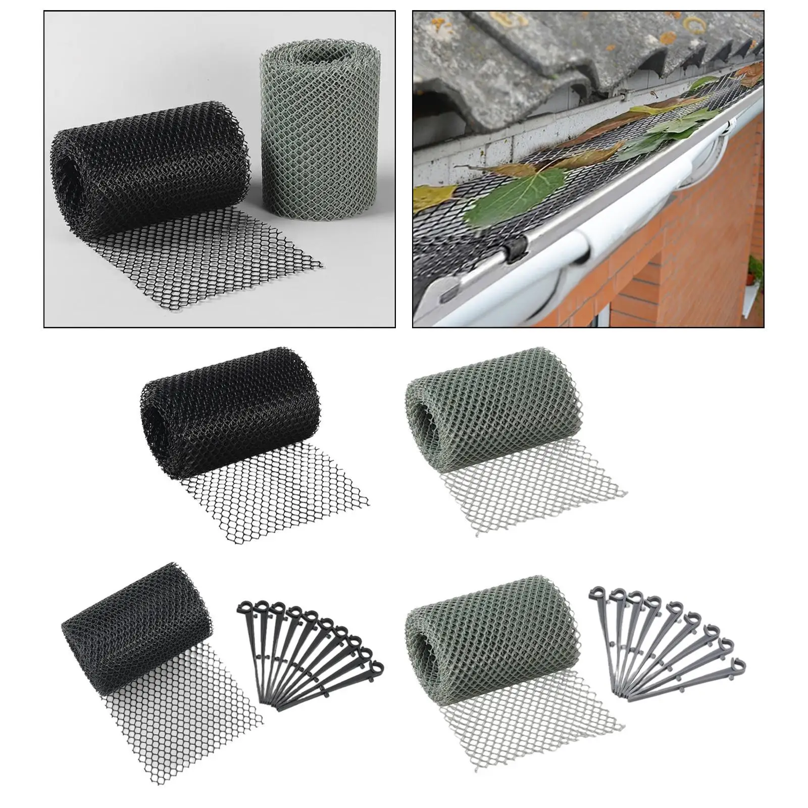 Leaf Guard Mesh Supplies 6M Gutter Downspout Protectors for Park Home Garden