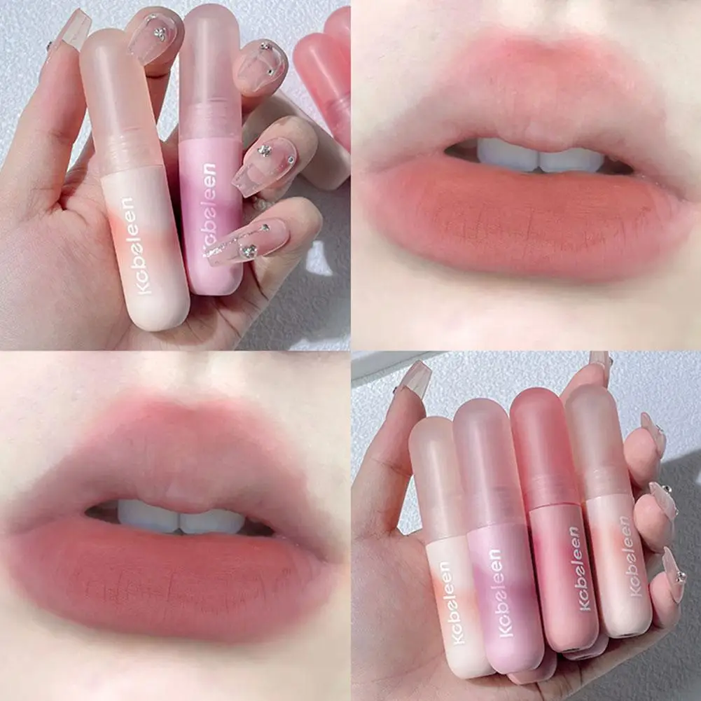 Matte Velvet Lip Gloss Liquid Lipstick Nude Waterproof Long Lasting Smooth Lip Glaze Cosmetics Red Tint Makeup Lip Tools