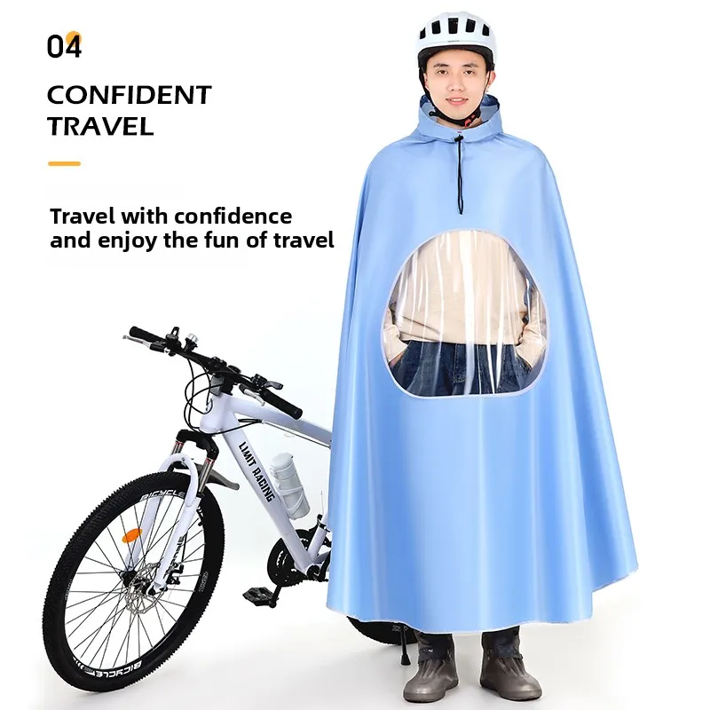 

Full Body Mountain Bike Raincoat for Men Women Students Single Rider Bicycle Sharing Rain Poncho Waterproof Cycling Rainwear