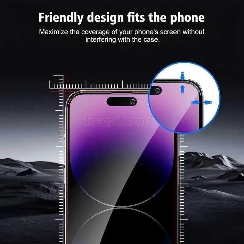 2 حزمة حامي الشاشة المضادة للتجسس مناسبة آيفون 17 16 15 14 12 13 11 برو ماكس 15 14Plus 16e 17 الهواء مع 2 قطعة فيلم عدسة الكاميرا