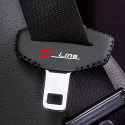 2PCS Car Safety Seatbelt Buckle Anti-scratch Belt Buckle Plug Protective Cover For Ford ST STLINE Auto Styling Accessories
