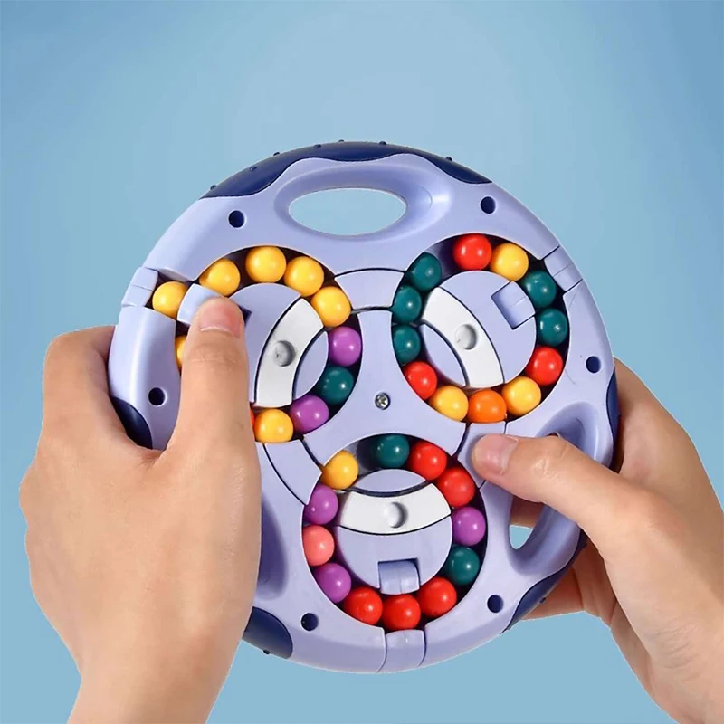 Difficult Magic Bean Rotating Brain Teaser Finger Puzzle Quiet Calm Down Anxiety ADHD Stress Relief Toys Gifts for Kids & Adults