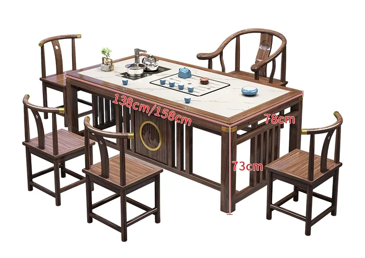 

Высококачественная роскошная комбинация балкона 2024, небольшой стул и стул, новый китайский стиль, набор чайных столиков для раздвижного дома, интегрированный твердый