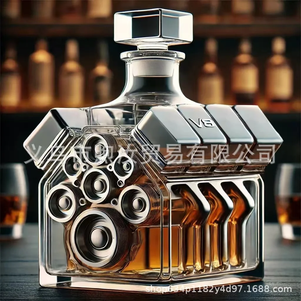 

Популярный хрустальный стеклянный стиль двигателя, набор бутылок для ликера, коллекция графин для рукоделия для домашнего бара, вечерние центральные подарки для мужчин