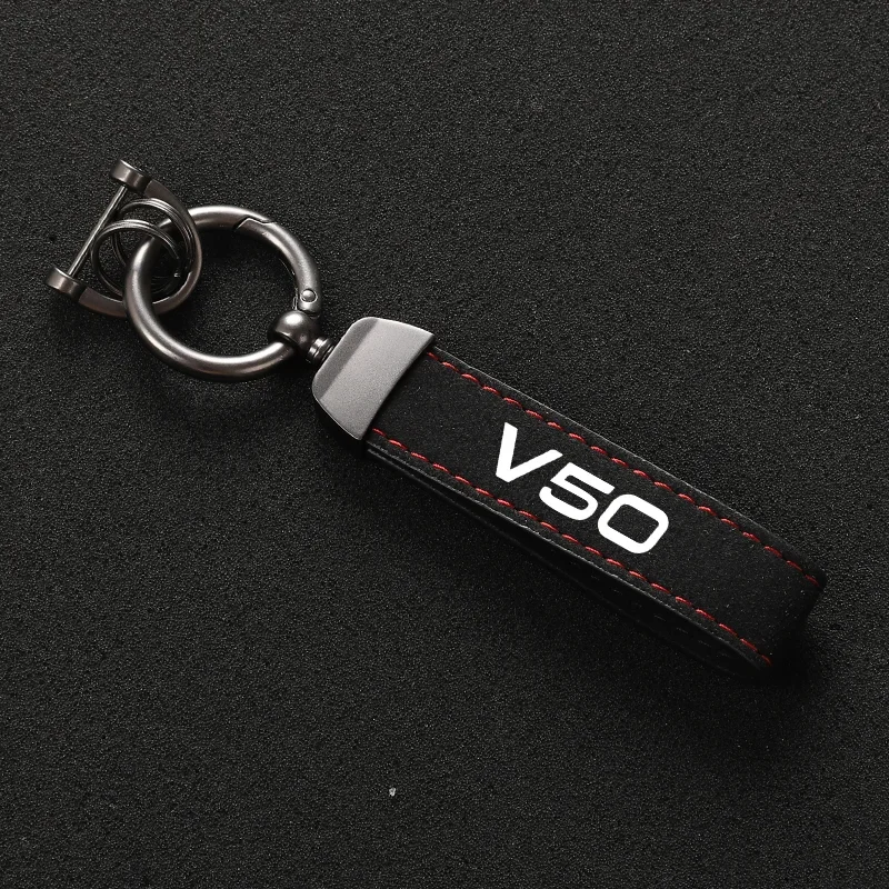 Suede Keychain Sport Car Key Ring Custom Gift With Logo For Volvo Xc40 Xc60 Xc90 S40 S60 S90 V40 V50 V60 V90 T6 Car Accessorie