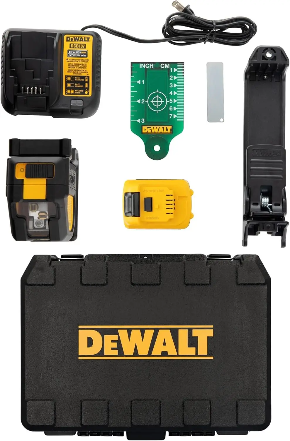 

DEWALT 12V MAX Laser Level, 5 Spot Laser and Cross Line Laser, Green (DW0825LG)