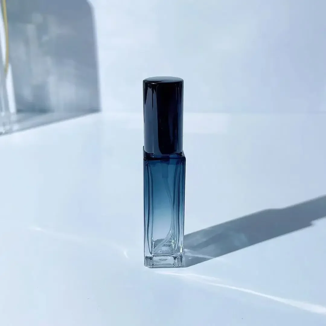 5/10 مللي 10/20/30 قطعة التدريجي الأزرق مربع رذاذ زجاجة العطور الفرعية المحمولة مستحضرات التجميل عينة زجاجات الزجاج فارغة بالجملة