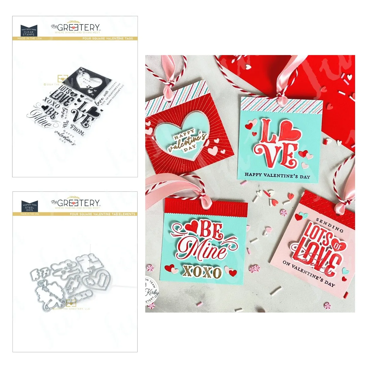 

Four Square Valentine Tags stamps metal cutting dies for scrapbooking new 2024 Photo Album Decorative Embossing Cut Die DIY Pape