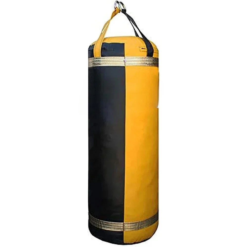 

Luxury Heavy Bag for Punching and Kicking- Great for Boxing, MMA and Muay Thai (130 LB 4ft Black/Yellow)