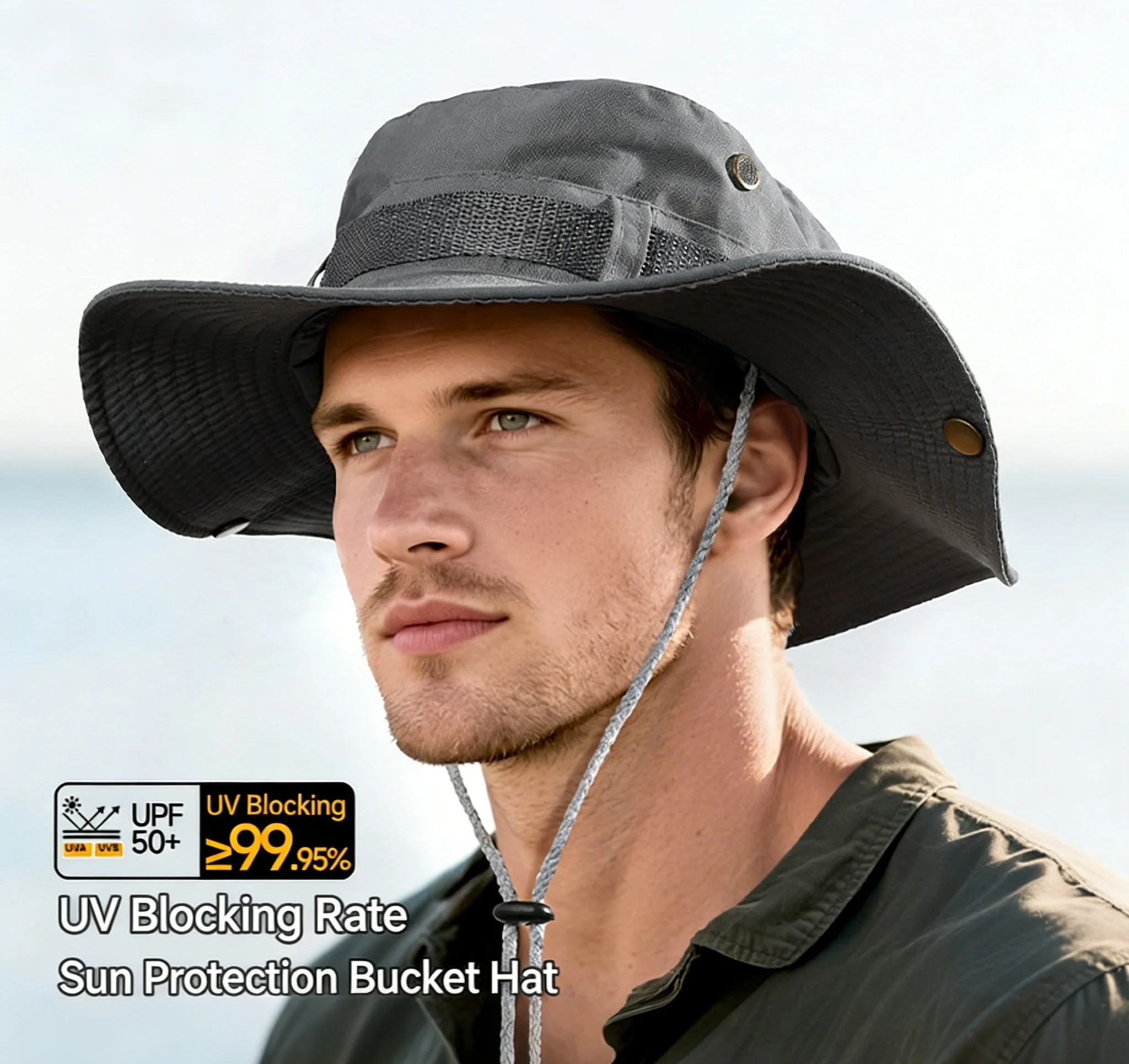 

Sun Protection Hat for Men and Women Wide Brim Lightweight UV Protection Spring and Summer Outdoor Hiking and Fishing Hat
